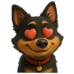 [LINEスタンプ] 犬（3D）-様々な表情002