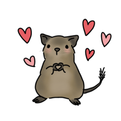 [LINEスタンプ] 可愛いデグーの1日part2