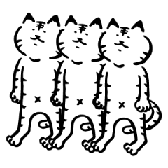 [LINEスタンプ] 途艸のけっこう使えるユルい猫（無地）