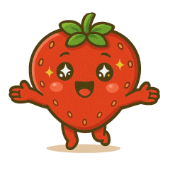 [LINEスタンプ] 毎日をハッピーに！笑顔のいちごちゃん