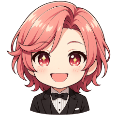 [LINEスタンプ] 桃髪タキシードのふんわり応援スタンプ