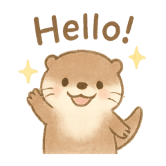 [LINEスタンプ] カワウソの日常スタンプ（英語ver）