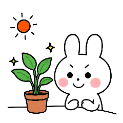 [LINEスタンプ] 日常白うさぎ①
