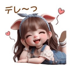 [LINEスタンプ] 新キャラ✨豚のPちゃん❤️の日常