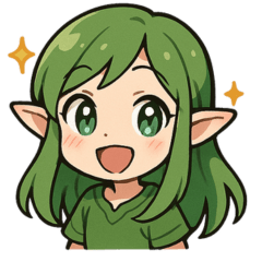 [LINEスタンプ] エルフ（翠）