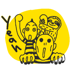 [LINEスタンプ] ZOMBIEと僕とナマケモノ
