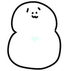 [LINEスタンプ] 動く！ゆるいゆきだるま。プロトタイプ