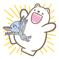 [LINEスタンプ] 【空創Lab】シロクマと宇宙人