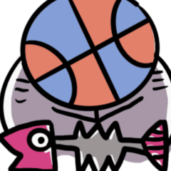 [LINEスタンプ] ネコガバスケ（動く）