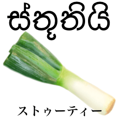 [LINEスタンプ] ネギ増し 【シンハラ語】（スリランカ語）