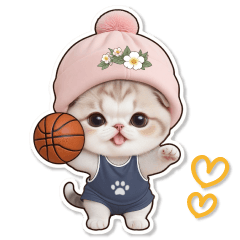 [LINEスタンプ] 可愛い猫 シール風パステル 状況＆思いやり