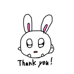 [LINEスタンプ] 白大福うさぎ