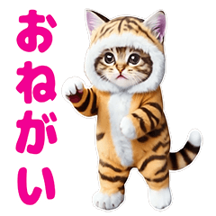 [LINEスタンプ] 動く！着ぐるみねこちゃん