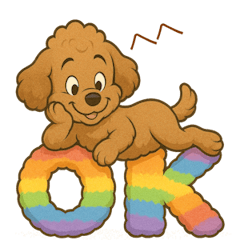 [LINEスタンプ] かわいい プードル犬 いぬ