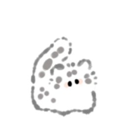 [LINEスタンプ] うごく！ユキヒョウのふわふわスタンプ