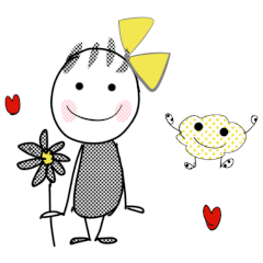 [LINEスタンプ] W. はなちゃん Part. 84 ちびっこピッピ 2