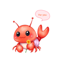 [LINEスタンプ] かわいいザリガニ感情スタンプ