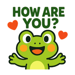 [LINEスタンプ] 元気なカエルのポジティブスタンプ！