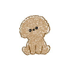 [LINEスタンプ] もこもこちびプードル