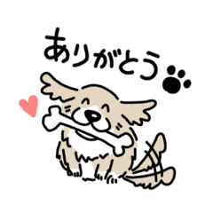 [LINEスタンプ] ミックス犬のトワ日記