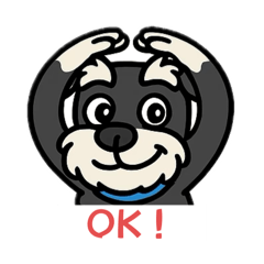 [LINEスタンプ] ミニシュナくん（ミニチュアシュナウザー）