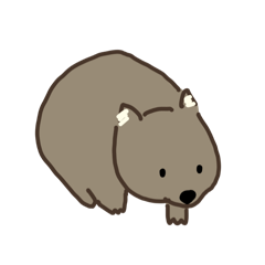 [LINEスタンプ] ウォンバットのウォン太郎