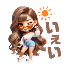 [LINEスタンプ] ♡ゆるふわギャルの夏♡