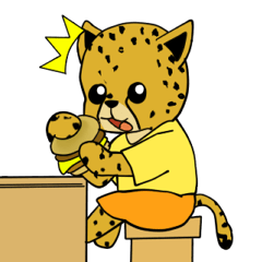 [LINEスタンプ] チーターの驚き