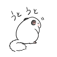 [LINEスタンプ] チンチラの可愛い1日（耳黒ホワイト）