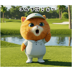 [LINEスタンプ] ゴルフだいすき猫