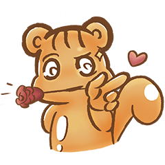 [LINEスタンプ] 元気いっぱいの水滴ネズミ