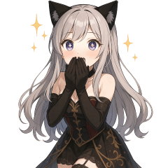 [LINEスタンプ] 猫耳ルナの可愛い毎日スタンプ
