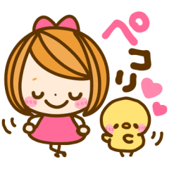 [LINEスタンプ] 長文敬語♡女の子