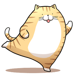 [LINEスタンプ] 丸いネコ 普段使い用スタンプ