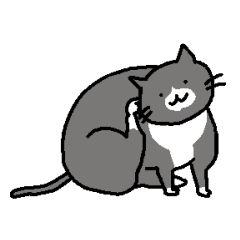 [LINEスタンプ] カラフルふにゃネコ