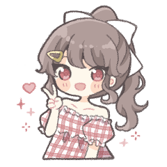 [LINEスタンプ] つり目ポニテの女の子