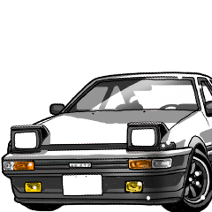 [LINEスタンプ] 車(走り屋01)クルマバイクシリーズ