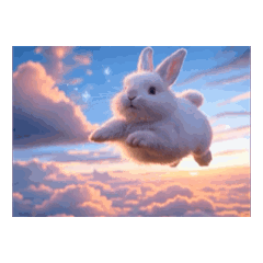 [LINEスタンプ] 景色を眺めるうさぎちゃん8