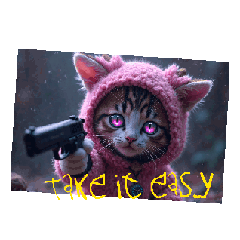 [LINEスタンプ] Scary Cat【ネコヤギ】英語.猫.夜の海.月
