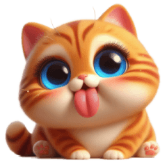 [LINEスタンプ] 大きな目の猫 挨拶専用