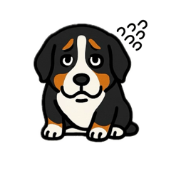 [LINEスタンプ] バーニーズマウンテンドッグのバニーくん