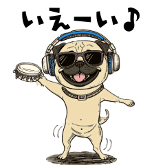 [LINEスタンプ] 落書きな毎日使えるパグ