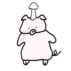 [LINEスタンプ] ふとってるぶた