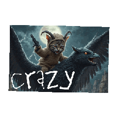 [LINEスタンプ] Scary Cat【ネコヤギ】English.Moon.Cat.