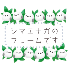 [LINEスタンプ] 書き込める♥シマエナガのフレーム♡ 改