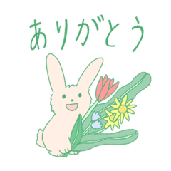 [LINEスタンプ] みんなとお花たち