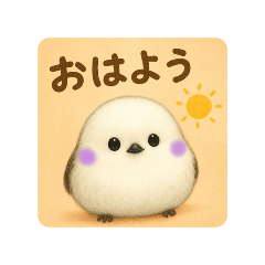 [LINEスタンプ] しあわせシマエナガ便 ①