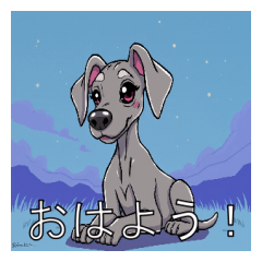 [LINEスタンプ] ワイマラナーがいっぱい