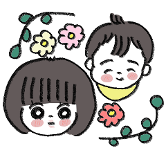 [LINEスタンプ] ばぶちゃん姉弟スタンプ