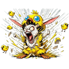 [LINEスタンプ] うさぎ癖MAX❸着ぐるみ破壊